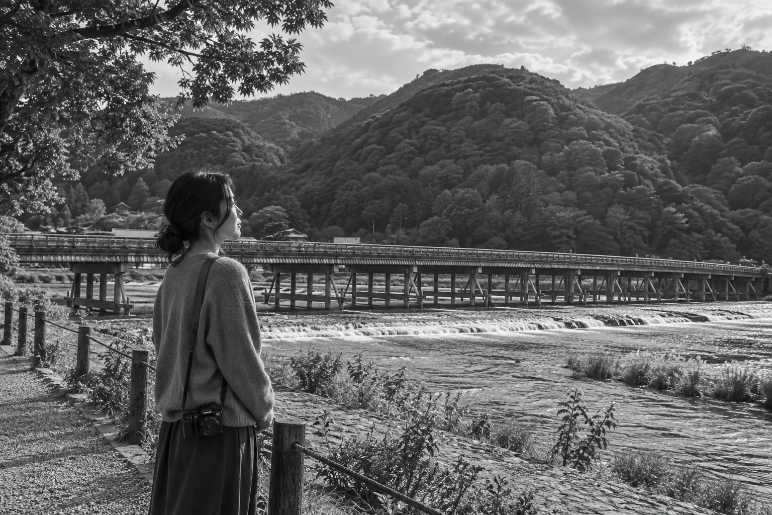Illustrative Arashiyama on Film Experience preview for Togetsukyo Bridge