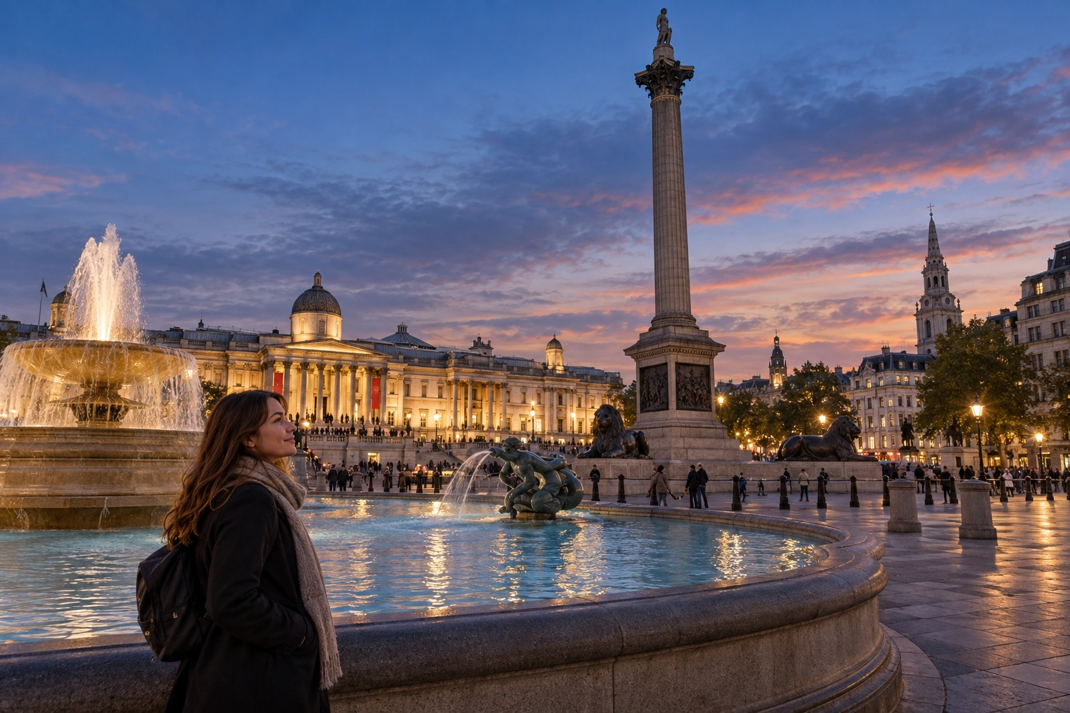 Illustrative Trafalgar Twilight Experience preview for Trafalgar Square