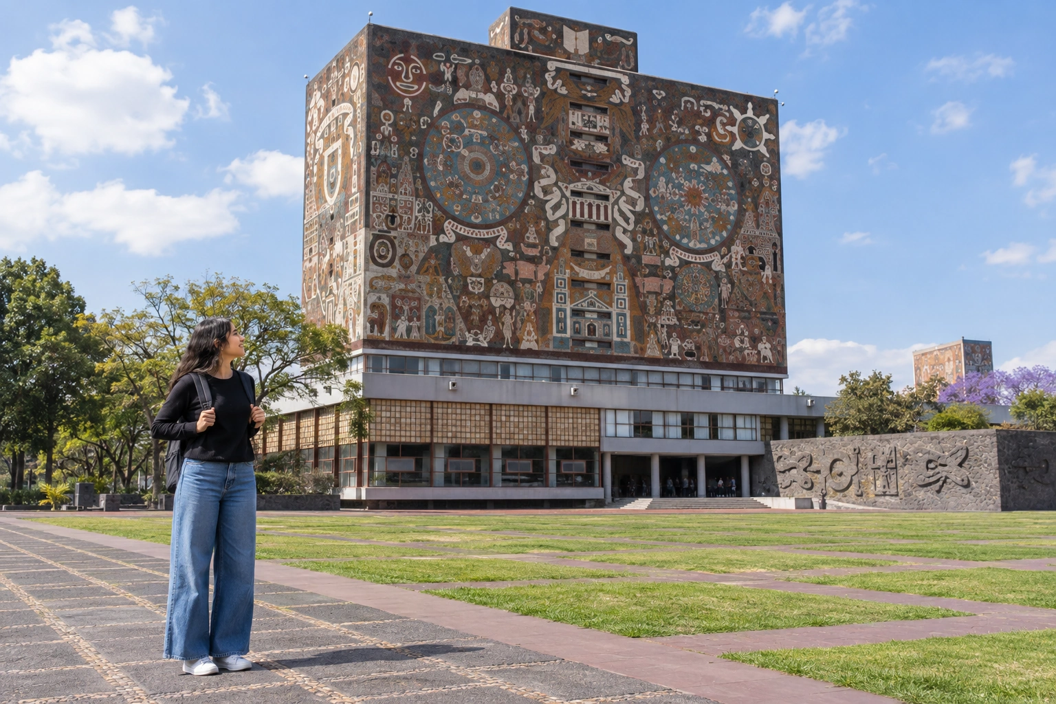 Illustrative Mosaic Campus Experience preview for UNAM Central Library