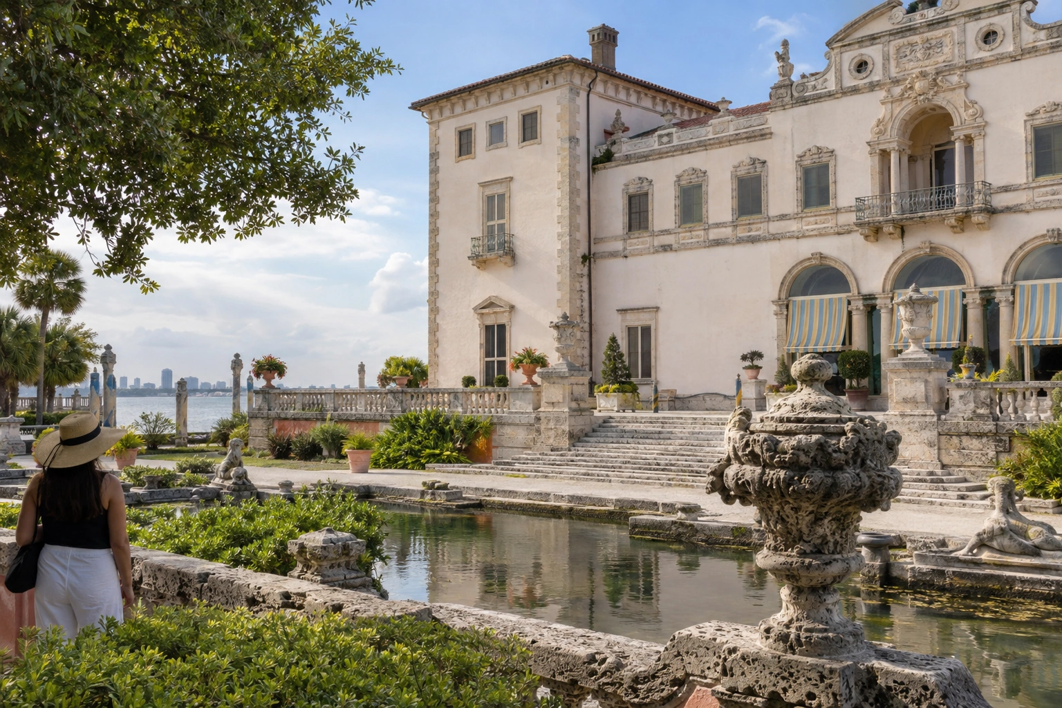 Illustrative Stonework and Vines Experience preview for Vizcaya Museum and Gardens