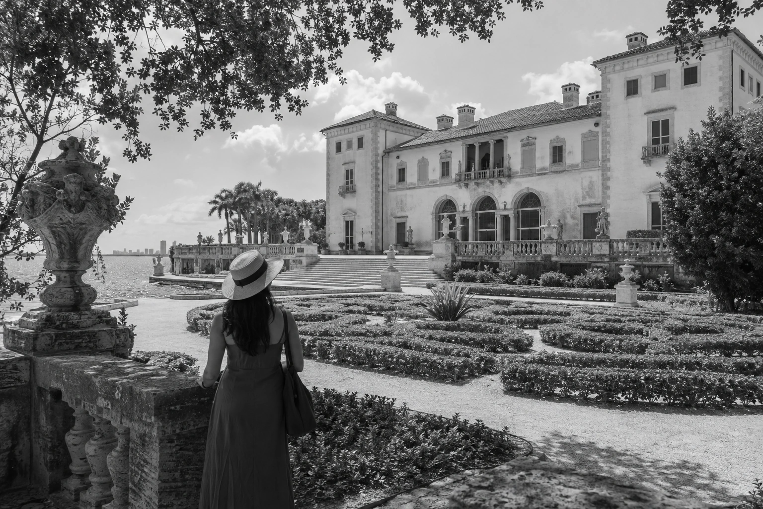 Illustrative Vizcaya on Film Experience preview for Vizcaya Museum and Gardens