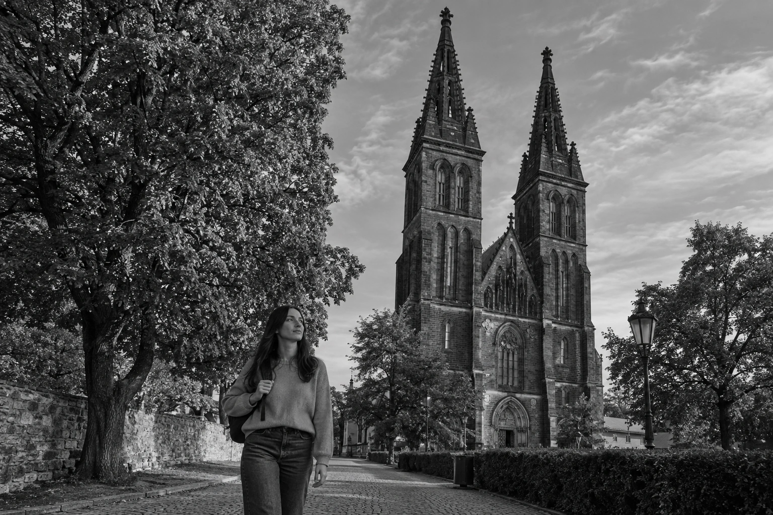 Illustrative Hilltop Prague on Film Experience preview for Vysehrad Basilica