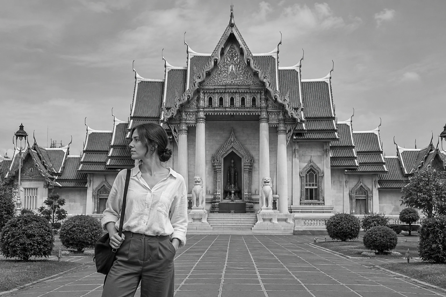 Illustrative Dusit on Film Experience preview for Wat Benchamabophit