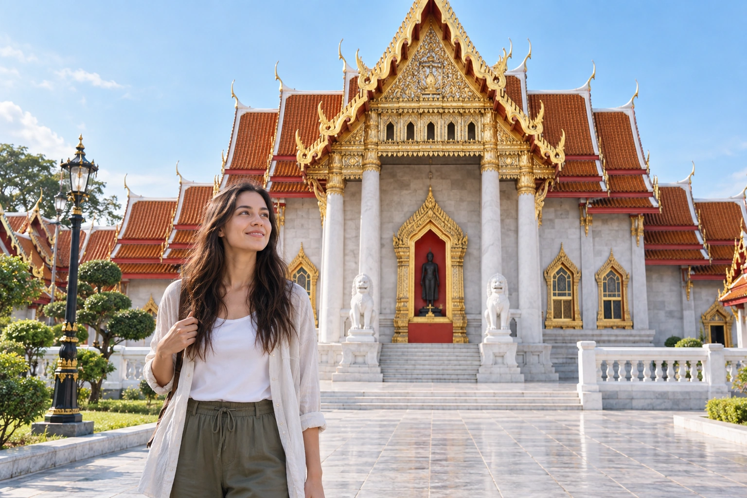 Illustrative Marble Temple Light Experience preview for Wat Benchamabophit