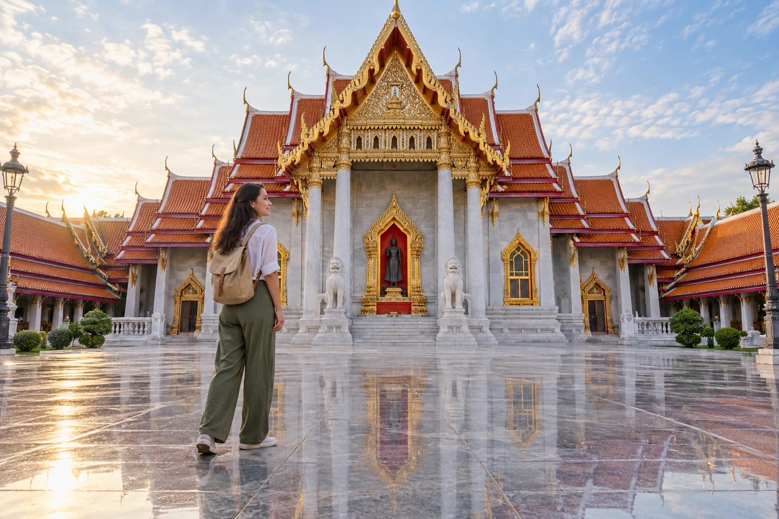 Illustrative Roof and Reflection Experience preview for Wat Benchamabophit