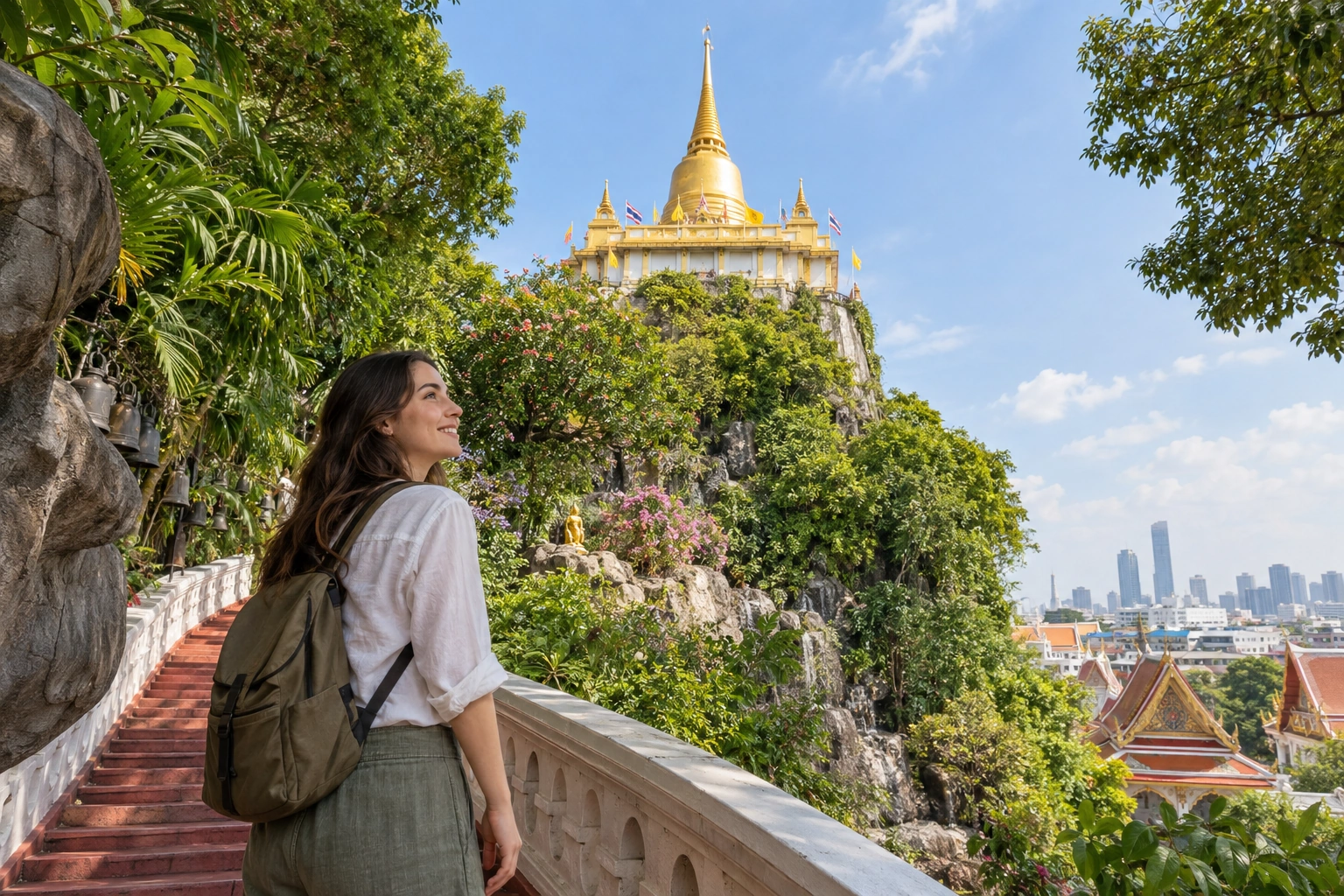 Illustrative Golden Mount Light Experience preview for Wat Saket Golden Mount