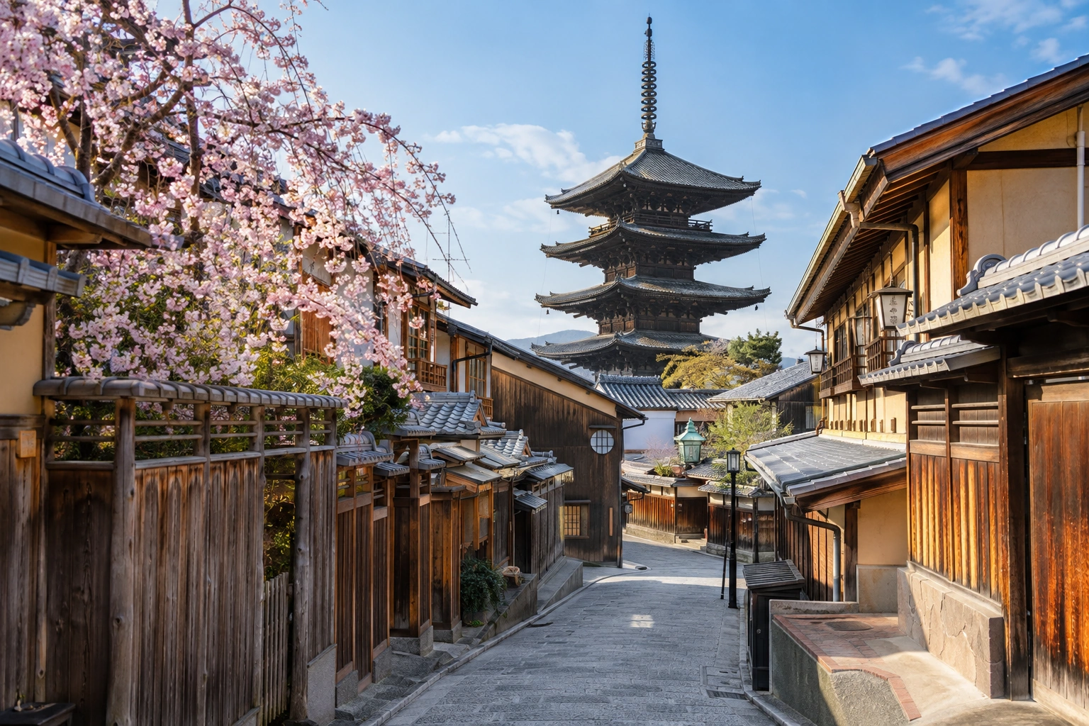 Illustrative catalog artwork of Yasaka Pagoda in Kyoto